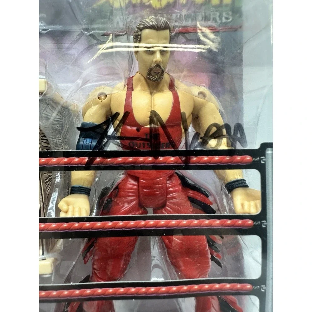 1999 WCW Slam N Crunch Wrestlers Kevin‎ Nash SIGNED Action Figure Toybiz NWO WCW